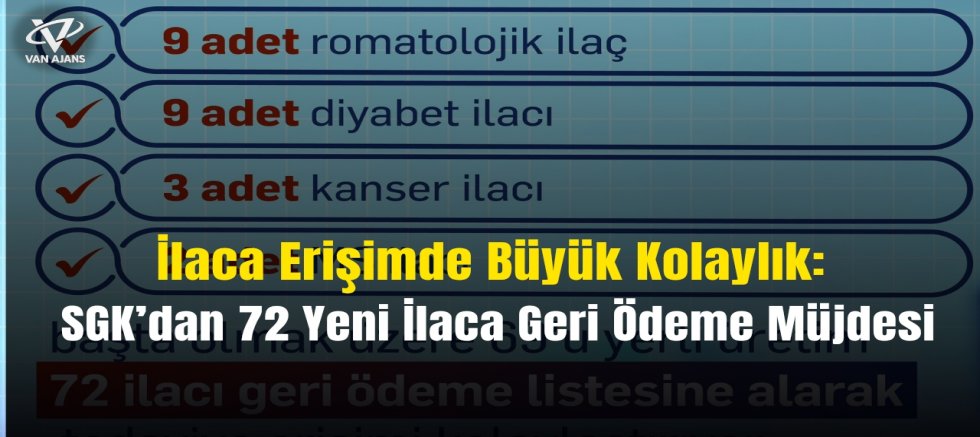 İlaca Erişimde Büyük Kolaylık: SGK’dan 72 Yeni İlaca Geri Ödeme Müjdesi