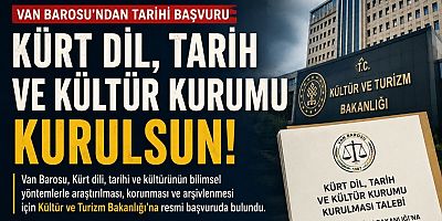 Van Barosu’ndan “Kürt Dil, Tarih ve Kültür Kurumu” Başvurusu