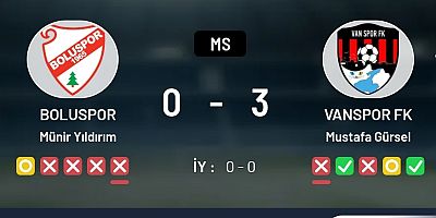 Vanspor’dan Boluspor Deplasmanında Gövde Gösterisi: 3-0! 